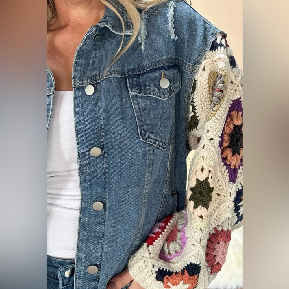 New! The “Ruby” Patchwork Granny Square Crochet D… - image 3